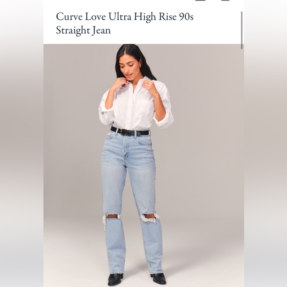 Abercrombie and Fitch Ultra high rise 90s straight jeans- size 8/ 29